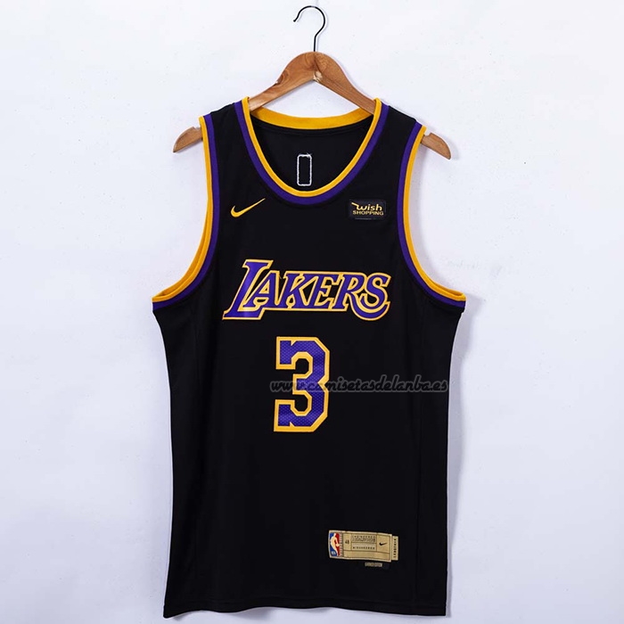Camiseta Los Angeles Lakers Anthony Davis NO 3 Earned 2020-21 Negro